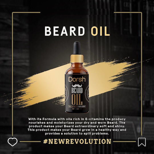 Dorsh New Revolution Λάδι Περιποίησης για Γένια και Μουστάκι 100ml