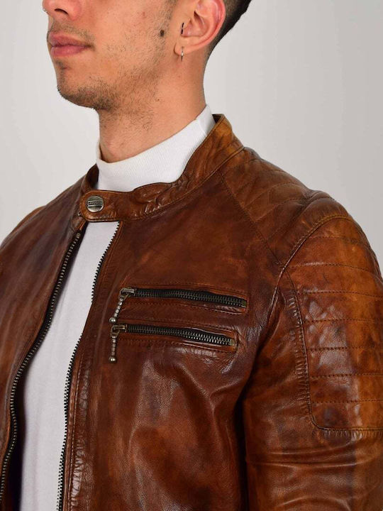 MYTHIC LEGEND JACKET LEATHER TABACCO 379 FW19.TABACCO