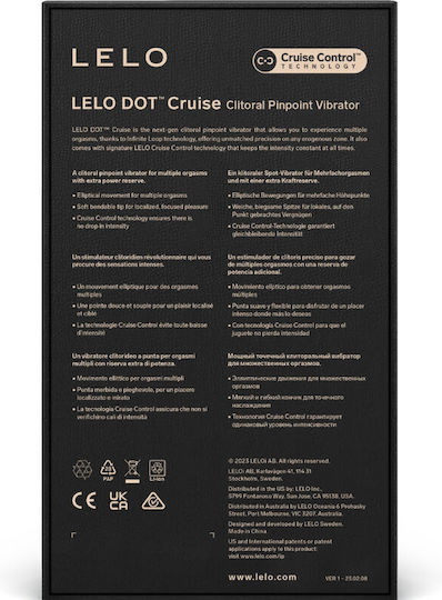 Lelo Dot Cruise Mini Κλειτοριδικός Δονητής 6cm Πορτοκαλί