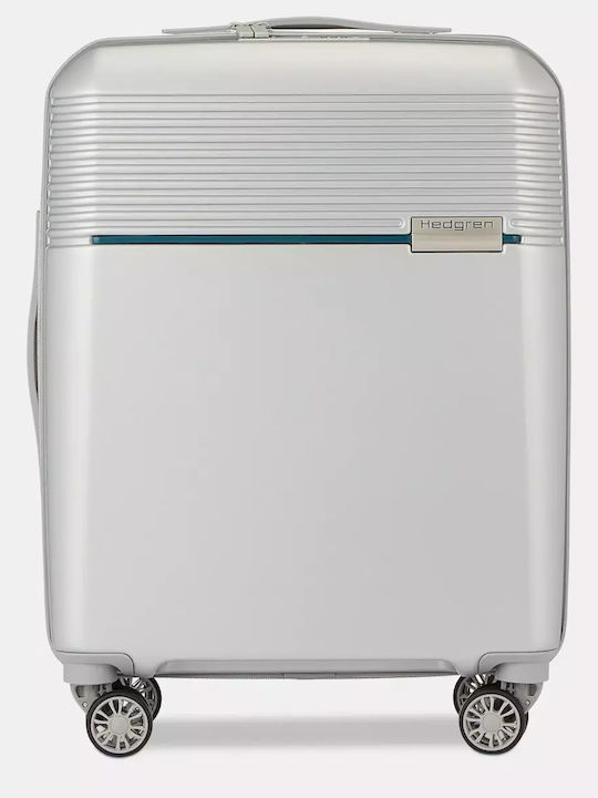 Hedgren Stripe HLNO01XS Valiză De Călătorie De Cabină Tough Argintie Cu 4 Roți Înălțime 55 Cm