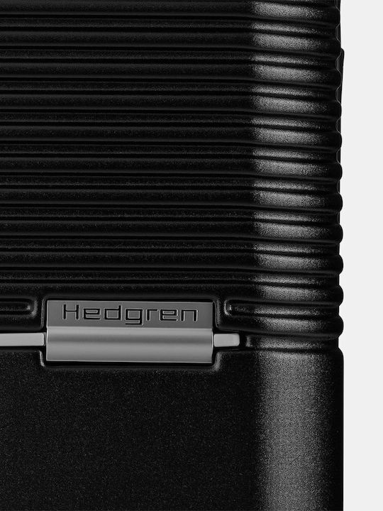 Hedgren HLNO01MEX Μεσαία Βαλίτσα Ταξιδίου Σκληρή Μαύρη με 4 Ρόδες Ύψους 66εκ.