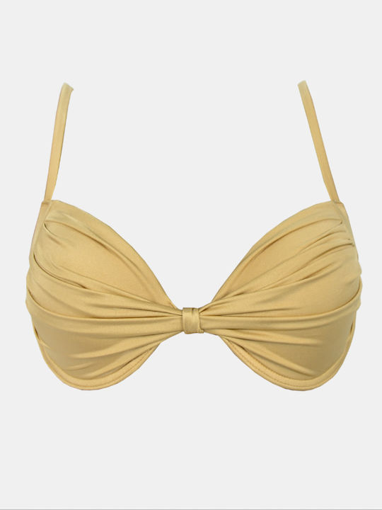 Rock Club Padded Bikini Bra Gold