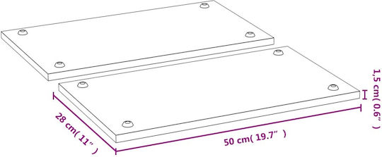 vidaXL 50x28cm 2pcs