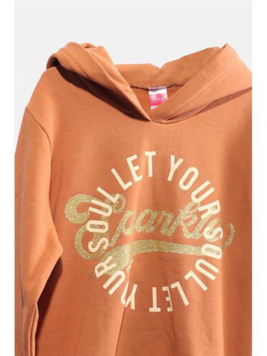 Kinder-Sweatshirt mit Kapuze Braun