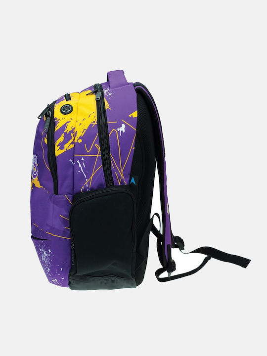 Back Me Up School Bag Backpack Elementary, Elementary Purple with Water Bottle Holder 30Liters