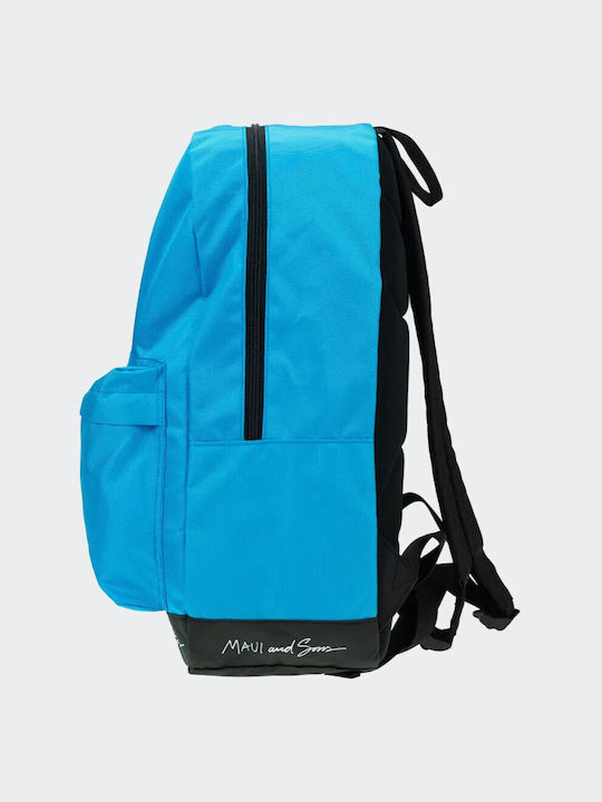 Maui & Sons Σχολική Τσάντα Πλάτης Δημοτικού Light Blue με Θήκη για Παγούρι 23lt