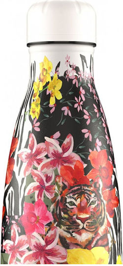 Chilly's Tropical Thermosflasche Rostfreier Stahl BPA-frei 500ml Hibiskus Tigers