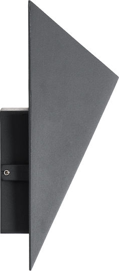 GloboStar Stealth Επιτοίχια Εξωτερική Πλαφονιέρα LED IP65 10W με Θερμό Λευκό Φως 17x7.5x17εκ. Ανθρακί