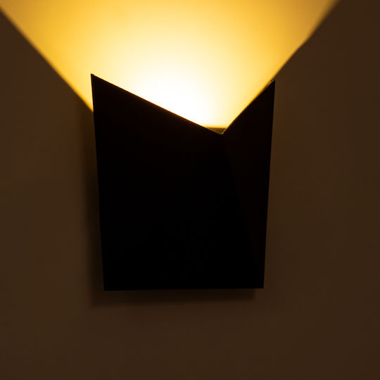 GloboStar Stealth Επιτοίχια Εξωτερική Πλαφονιέρα LED IP65 10W με Θερμό Λευκό Φως 17x7.5x17εκ. Ανθρακί