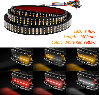 Andowl Rezistentă la apă Bandă LED Alimentare 12V cu Lumină Roșu Lungime 1.5m SMD2835