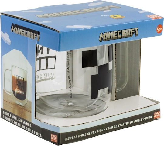 Stor Minecraft Κούπα Γυάλινη Διάφανη