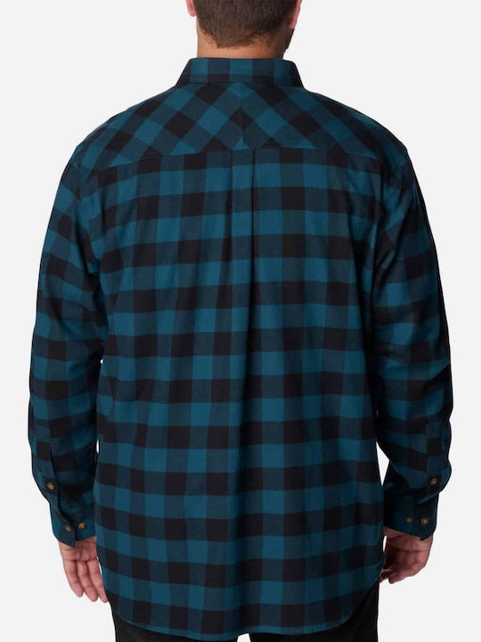 Columbia Flare Gun Stretch Men's Shirt Long Sleeve Flannel Checked Blue