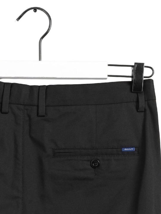 Gant Ανδρικό Παντελόνι Chino σε Slim Εφαρμογή Μαύρο