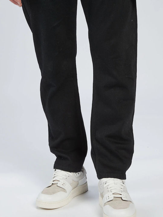 Herren Jeanshose mit Loose Gerade Passform Schwarz