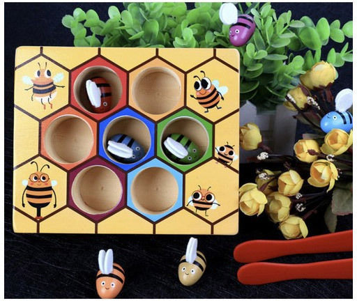 Kruzzel Babyspielzeug Bienenstock - Fang die Biene aus Holz für 36++ Monate