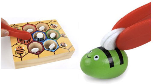 Kruzzel Babyspielzeug Bienenstock - Fang die Biene aus Holz für 36++ Monate