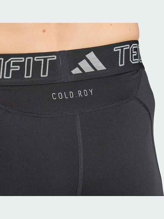 adidas Techfit Ανδρικό Αθλητικό Κολάν Μακρύ Μαύρο