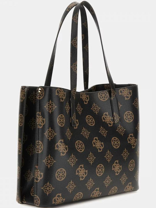 Guess Meridian Women's Shopper Shoulder Bag Brown