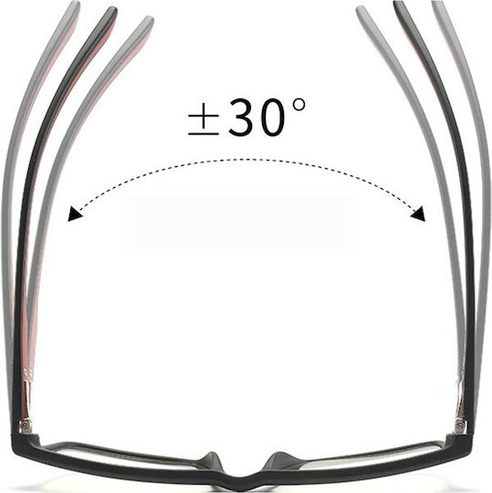 Techsuit Reflex TR90 Κοκκάλινα Γυαλιά Προστασίας Οθόνης σε Μαύρο Χρώμα