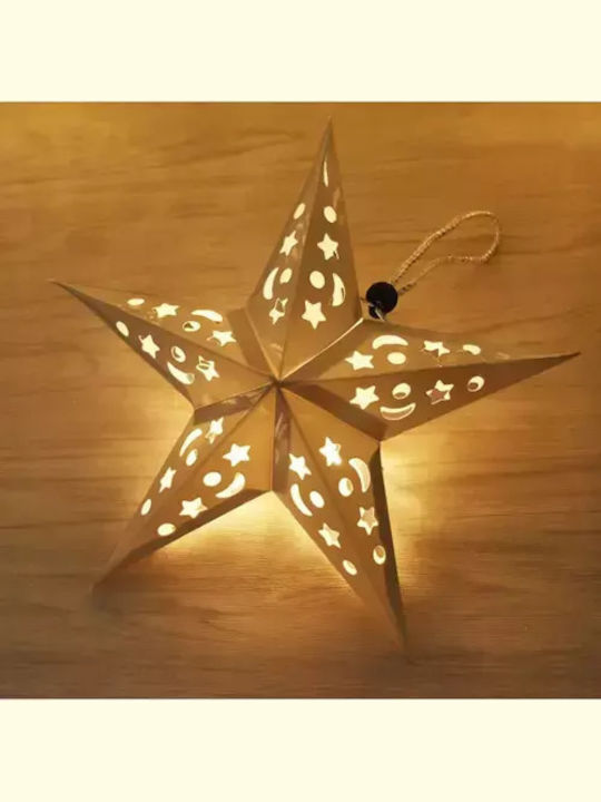 Ruhhy Paper Illuminated Christmas Decorative Pendant Star 50x15x50cm White