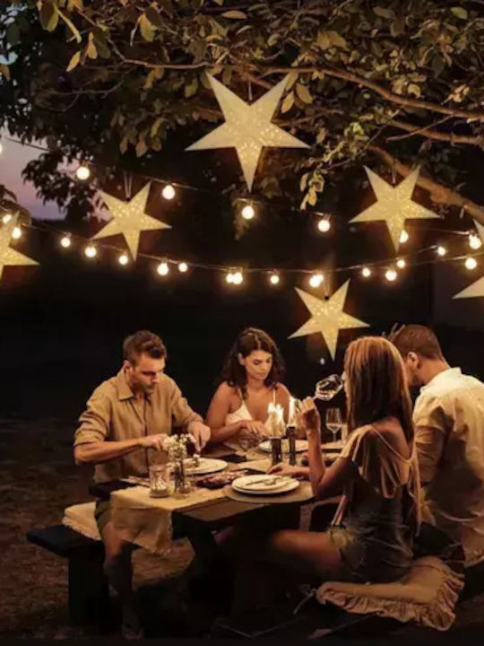 Ruhhy Paper Illuminated Christmas Decorative Pendant Star 50x15x50cm White