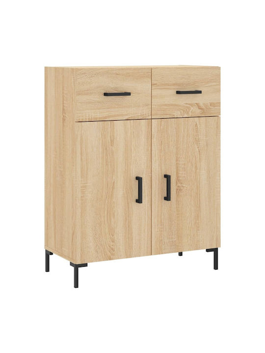 Sideboard Wooden with Drawers & Mirror Sonoma Oak 69.5x34x90cm