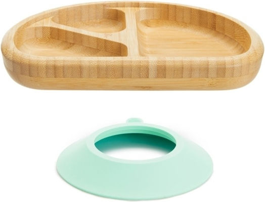 Munchkin Baby Food Plate made of Bamboo Green