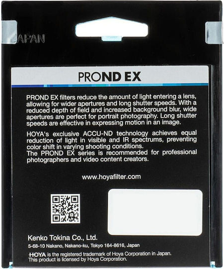 Hoya Prond Ex 1000 (10-stop) Φίλτρo ND / PRO / Έγχρωμο Διαμέτρου 52mm για Φωτογραφικούς Φακούς