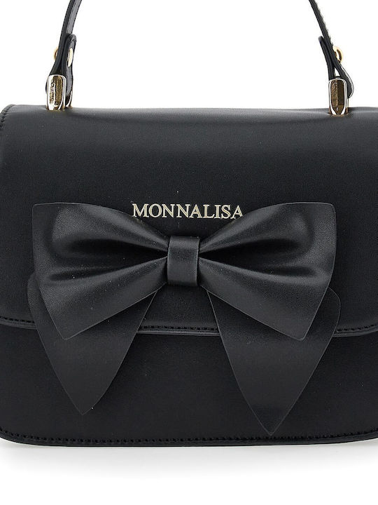 Monnalisa Παιδική Τσάντα Ώμου Μαύρη 20x8x16εκ.
