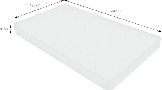 ML-Design Halb-Doppel Matratze Schaum Beidseitig 120x200x16cm