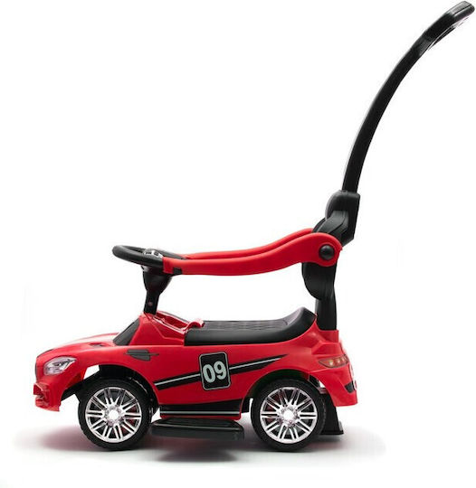 BabyMix Racer Up Αυτοκινητάκι Ride On με Χειρολαβή για 12+ μηνών με Ήχους Κόκκινο