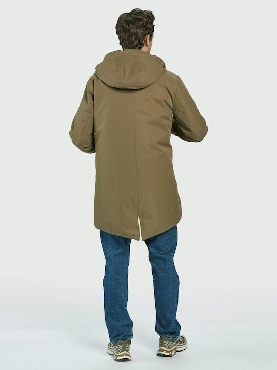 Gabba Herren Winter Jacke Lässig Khaki