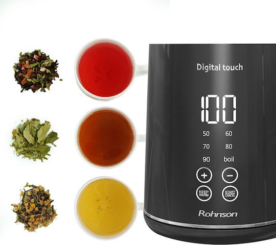 Rohnson Βραστήρας 1.7lt 2200W Μαύρος