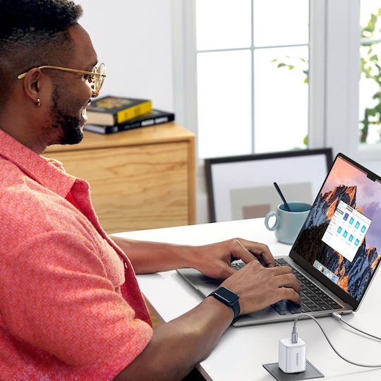 Ugreen Φορτιστής Χωρίς Καλώδιο GaN με 2 Θύρες USB-C 45W Power Delivery Λευκός (Nexode)