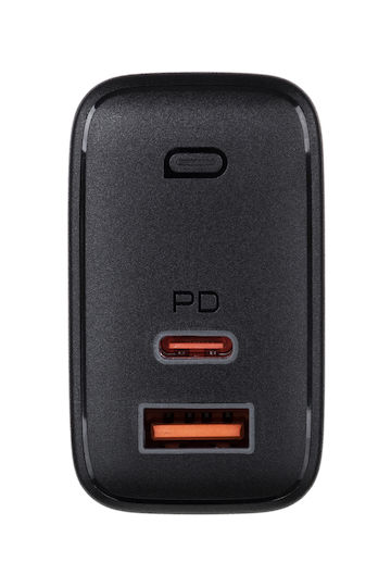 Aukey Φορτιστής Χωρίς Καλώδιο GaN με Θύρα USB-A και Θύρα USB-C 65W Power Delivery Μαύρος (PA-B3)
