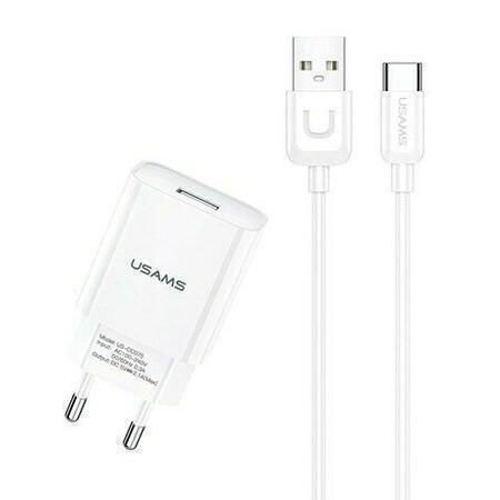 Usams с USB-A порт и кабел USB-C Бял (T21)