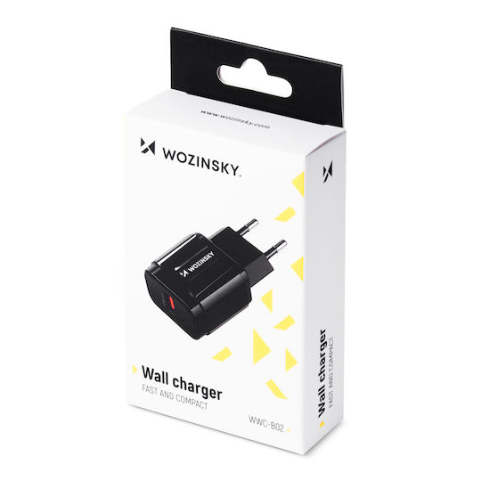 Wozinsky Charger Without Cable with USB-A Port Quick Charge 3.0 Blacks (WWC-B02)