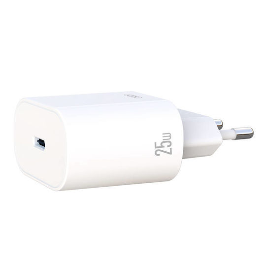 XO Ladegerät ohne Kabel mit USB-C Anschluss 25W Stromlieferung Weißs (L91)