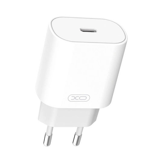 XO Ladegerät ohne Kabel mit USB-C Anschluss 25W Stromlieferung Weißs (L91)