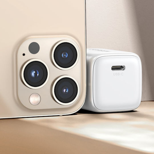 Ugreen Φορτιστής Χωρίς Καλώδιο GaN με Θύρα USB-C 20W Power Delivery Λευκός (Nexode Mini)
