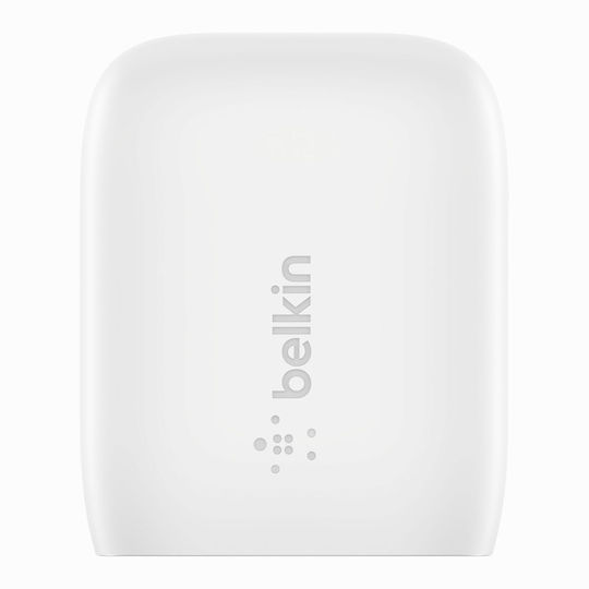 Belkin Ladegerät ohne Kabel mit USB-C Anschluss 20W Weißs (BoostCharge)