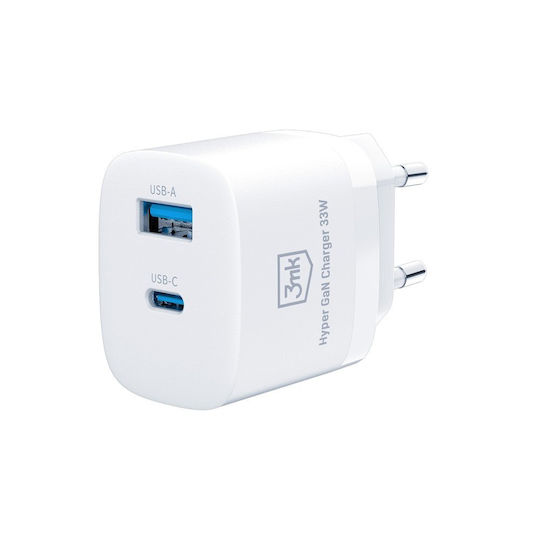 3MK 3MK GaN Wireless Charger with USB-C Port 33W Power Delivery White