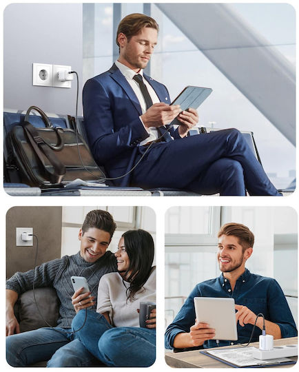 Ugreen Φορτιστής Χωρίς Καλώδιο GaN με Θύρα USB-C 30W Power Delivery Λευκός (Nexode Mini)