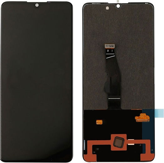 Οθόνη mit Touch-Mechanismus und Rahmen für Huawei P30 (Schwarz)
