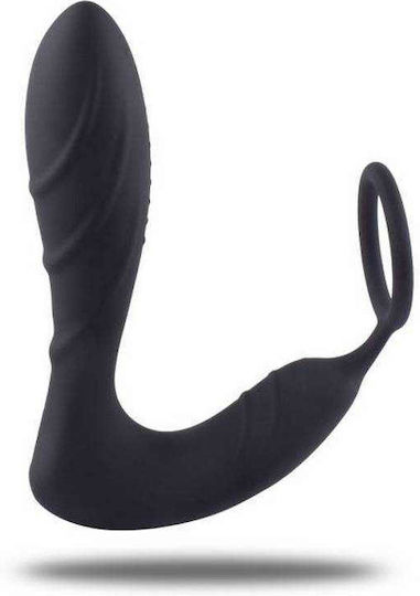Toyz4lovers Vibrant Inel Cock cu Ineluri pentru penis Negru