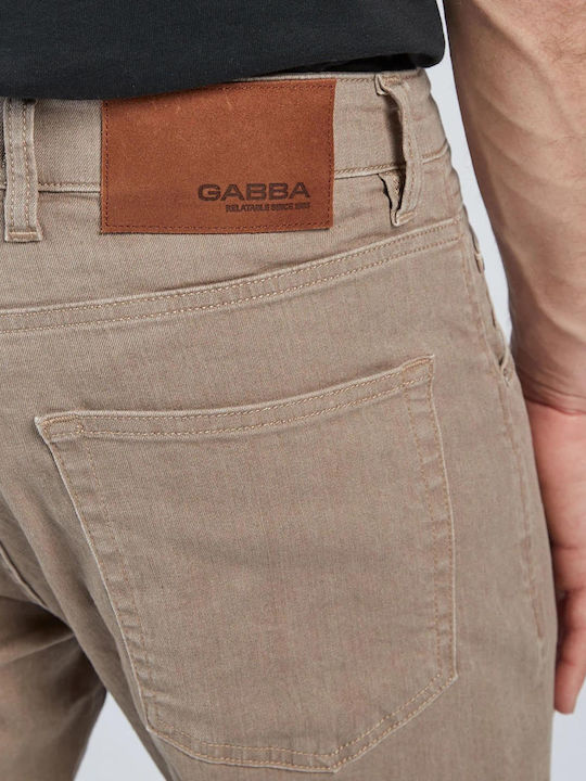 Men's Elastic Jeans Pants with Relaxed Tapered Fit Denim