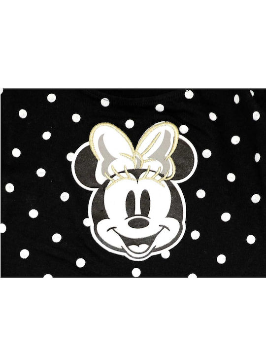 Disney Kids Dress Polka Dot Long Sleeve Black