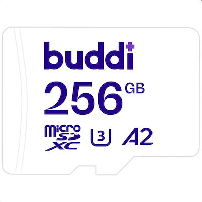 Buddi SDXC 256GB U3 A2 mit Adapter