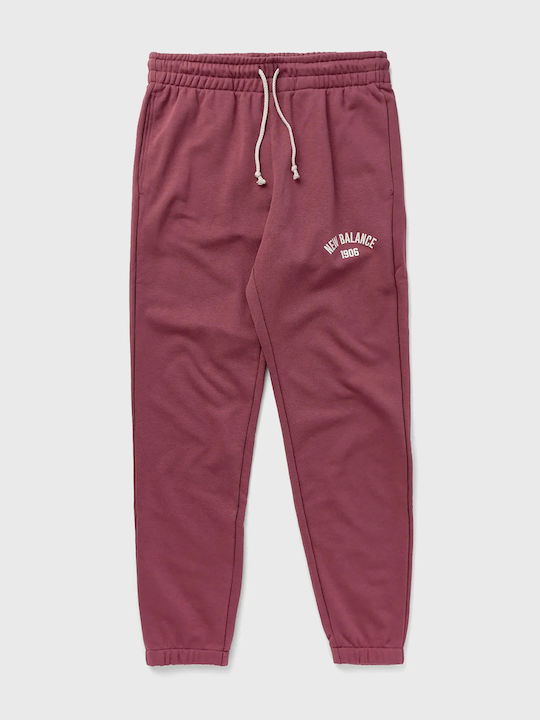 Pantaloni de trening cu Elastic Burgundy