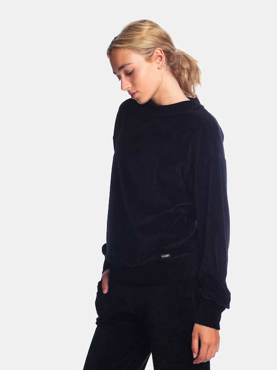 Paco & Co Damen Bluse Langärmelig Schwarz